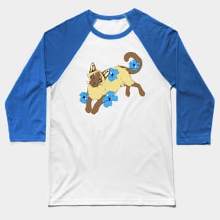 Siamese Hibiscus Baseball T-Shirt